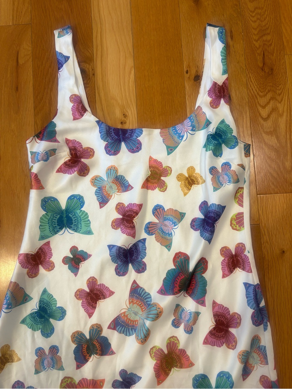 Show Me Your Mumu Serenade Slip Dress Size Large Butterly Pattern - Picture 4 of 7